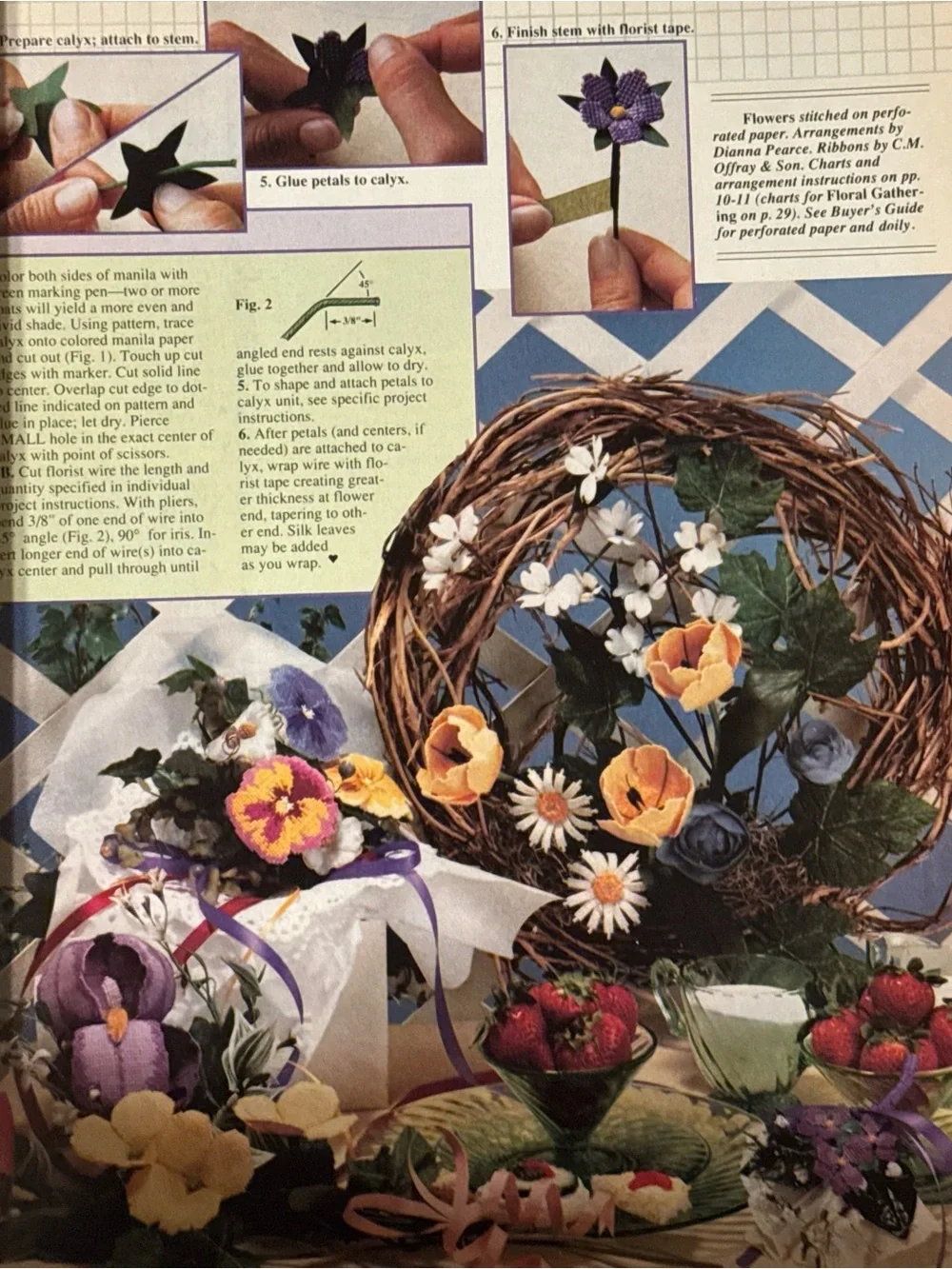 1988 Cross Stitch & Country Crafts Magazine July/Aug Christmas Corner